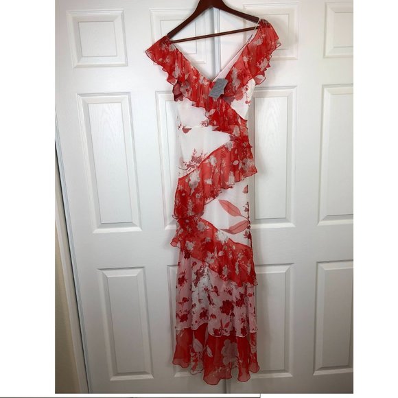 alice + olivia Olympia Asymmetrical Maxi Dress - Picture 4 of 11